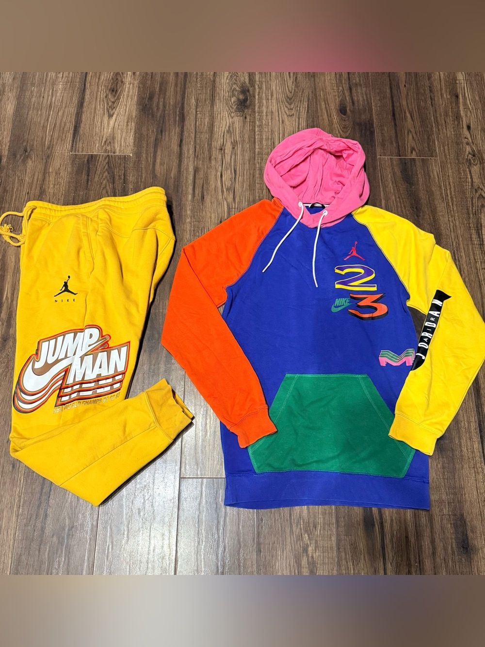 Bundle Nike Air Jordan Multi-Color Hoodie and Sweatpants Set